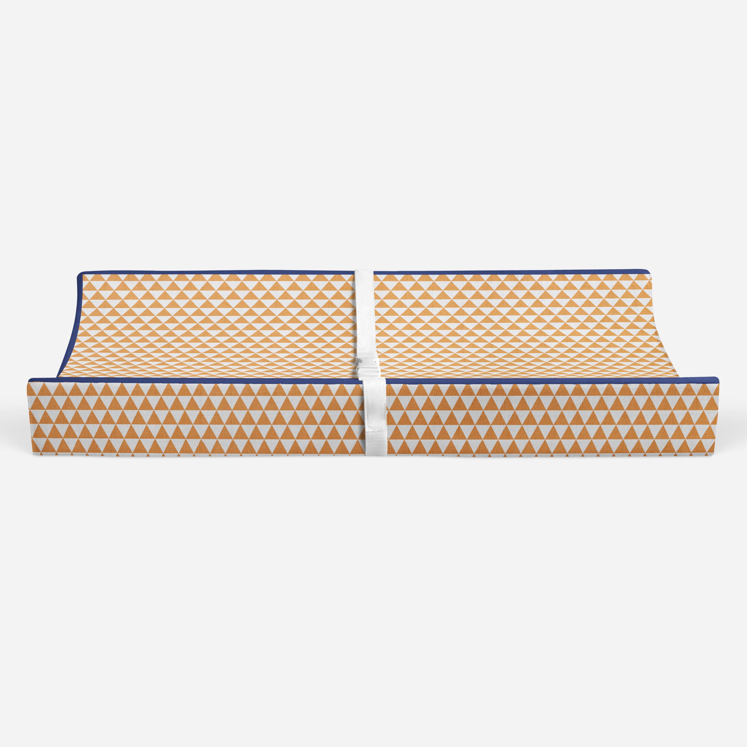 Bacati - Triangles Orange Quilted Muslin Changing Pad Cover
