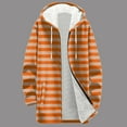 thumbnail image 5 of Enjoytime Winter Coats for Women Striped Print Long Sleeve Hooded Zip Up Jacket Fall Fashion 2025 Casual Outerwear, 5 of 5