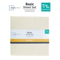 thumbnail image 3 of Mainstays Basic Value Microfiber Bed Sheet Set, Vanilla Dream, Twin-XL, 3 Piece, 3 of 7