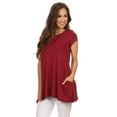 thumbnail image 3 of Women's Casual Solid Color Blouse Tunic Top Shirt, 3 of 4