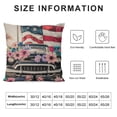 thumbnail image 5 of PHYHOO Independence Day American Flag Pillow Covers Patriotic Buffalo Plaid Flowers Blooming Throw Pillow Case Farmhouse Decorative Cushion Cover for Sofa White, 5 of 5
