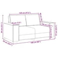 thumbnail image 4 of vidaXL 2-Seater Sofa Dark Gray 47.2" Velvet, 4 of 8