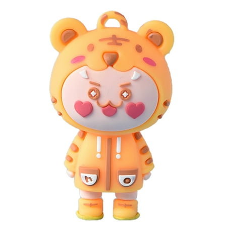 

Papaba Decorative Toys Handbag Pendant Tiger Shaped Funny Expression Hanging Design Smooth Surface Bag Pendant for Car