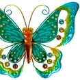 thumbnail image 5 of Northlight Green Metal Butterfly Outdoor Garden Wall Hanging - 12", 5 of 7