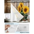 thumbnail image 3 of No Hook Cloth Fabric Shower Curtain with Snap in Liner, Retro Sunflower Waterproof Shower Curtains Set with See Through Top Window, Spring Summer Vintage Botanical Wood Bath Curtains Shower 72"x78", 3 of 6