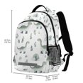 thumbnail image 2 of FORMRS Unisex Backpack Elementary School Travel Bookbag with Reflective Stripes, Green Dinosaur Pattern, 2 of 7