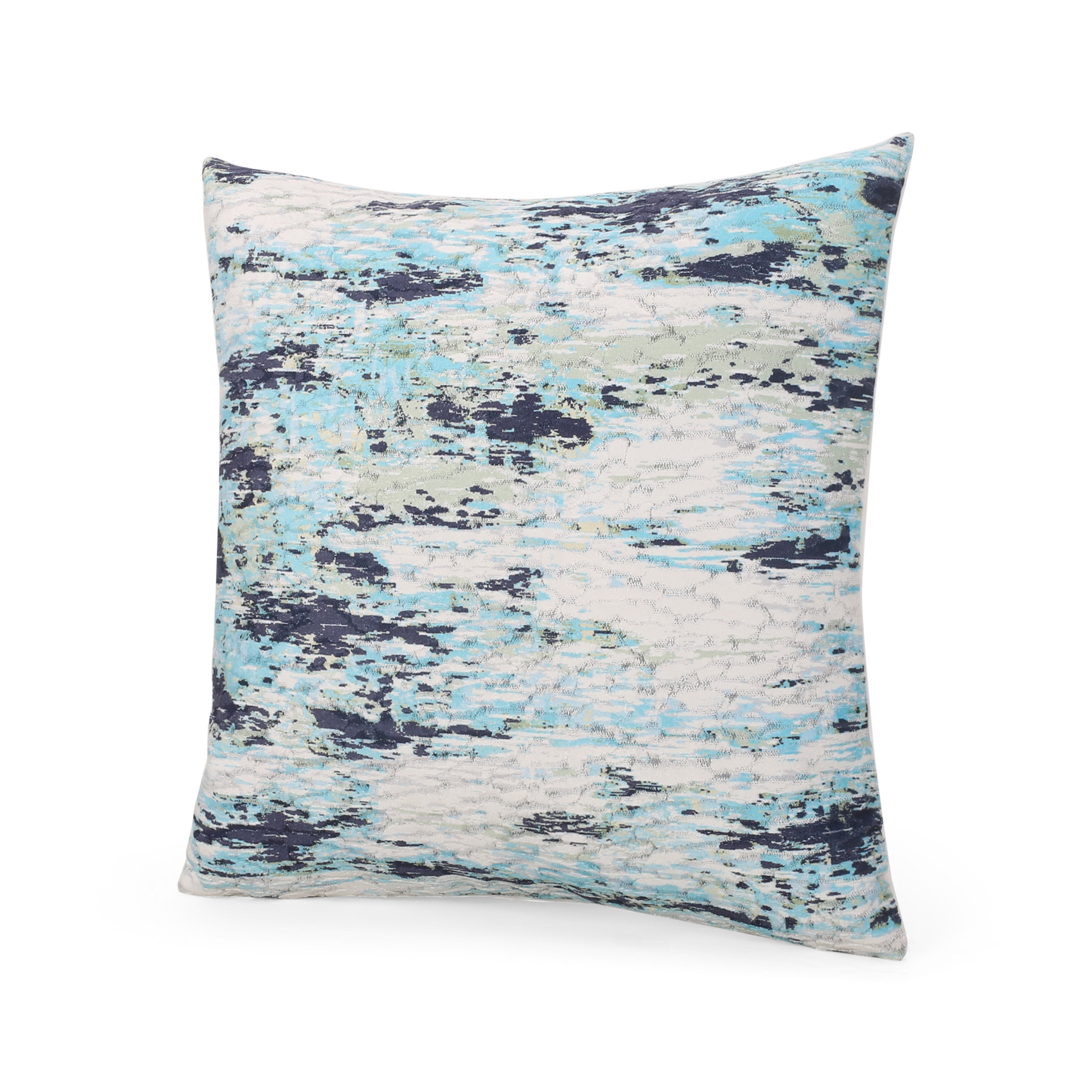 GDF Studio Christina Modern Fabric Throw Pillow Cover, Teal and