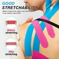 thumbnail image 6 of Uxcell Kinesiology Tape, Adhesive Cotton Sport Muscle Support Tapes Waterproof Elastic Tape for Knee Ankle Wrist Shoulder Red/Rose Red/Yellow/Orange, 6 of 7