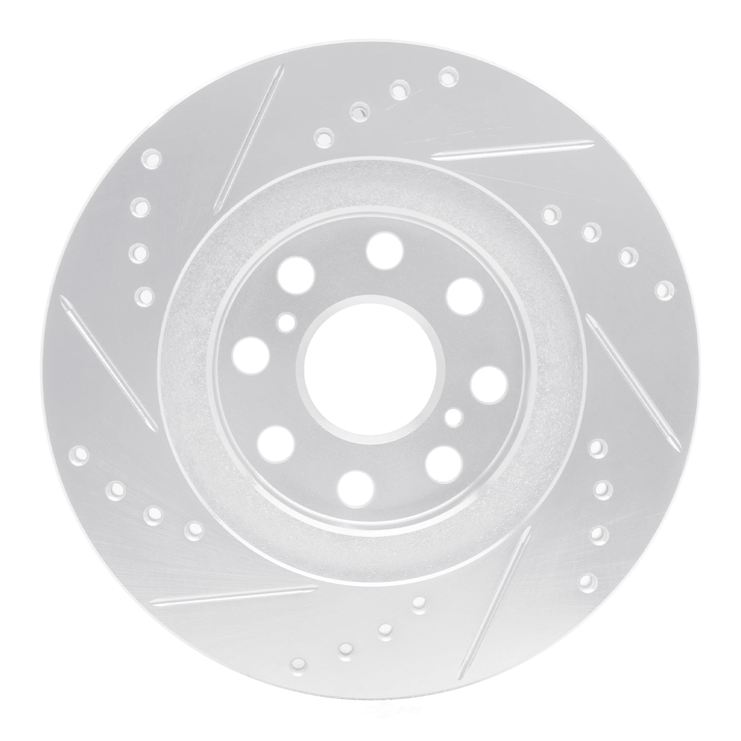 Dynamic Friction Company 631-76073R DFC Brake Rotor - Drilled And Slotted - Silver