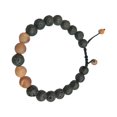 thumbnail image 1 of Bracelets Assortis Mode Réglable Noir Mat Roches Diffuseur Bracelet Perles de Prière Femmes Accessoires Cadeaux pour Hommes Café, 1 of 6