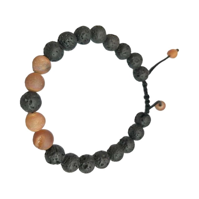 Bracelets Assortis Mode Réglable Noir Mat Roches Diffuseur Bracelet Perles de Prière Femmes Accessoires Cadeaux pour Hommes Café