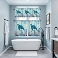 thumbnail image 3 of Coastal Turtle Blue Kitchen Curtains Sets for Windows 24 Inch Length, Summer Beach Nautical Coral Starfish Rod Pocket Window Treatments Tier Curtains and Valances Set for Bedroom/Bathroom, 3 of 8