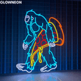 thumbnail image 3 of Glowneon Bigfoot With Pizza Neon Sign, Pizza Restaurant Wall Led Sign, 3 of 5