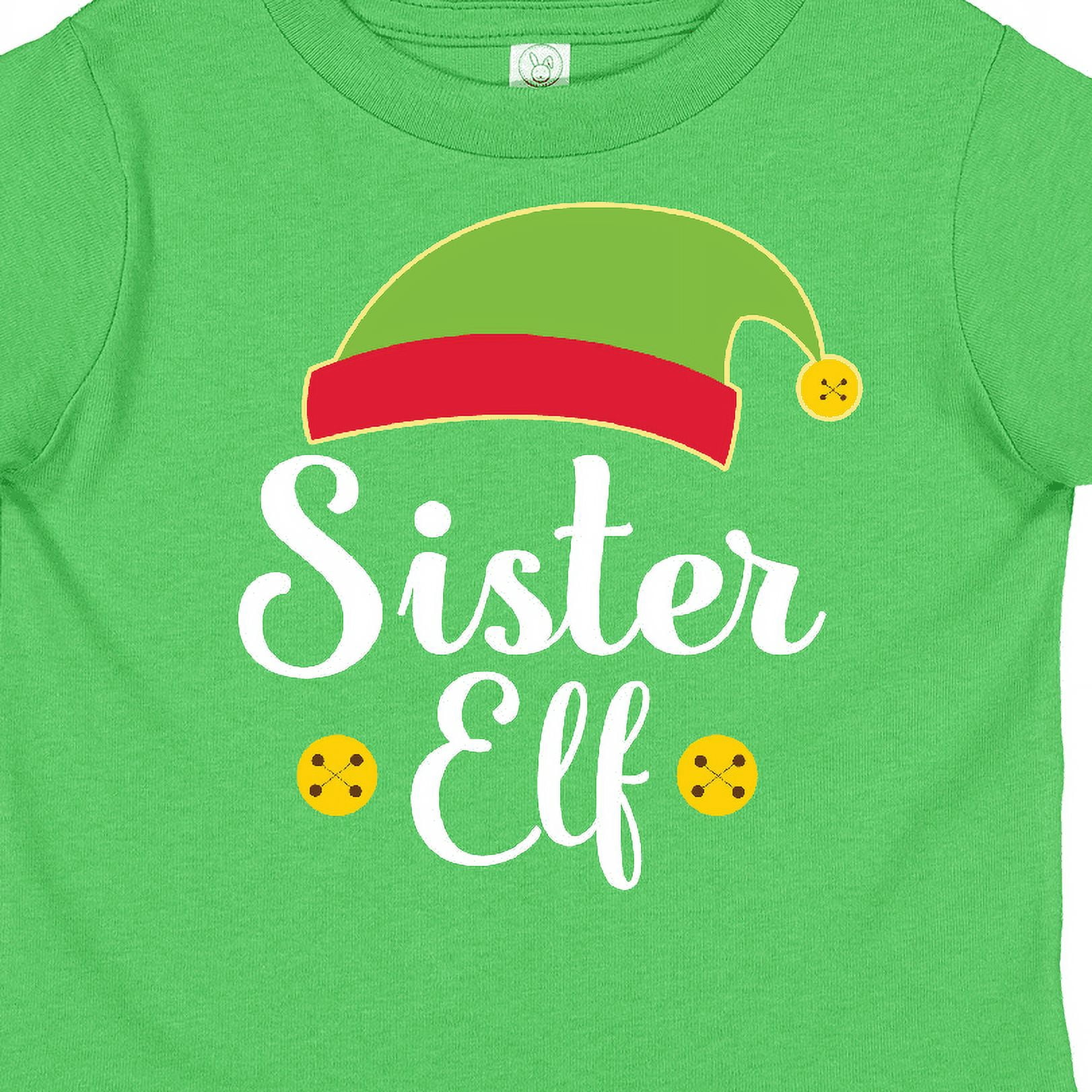 Inktastic Christmas Sister Elf Holiday Girls Toddler T-Shirt