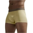 thumbnail image 4 of Big & Tall Men's Cotton Boxer Briefs - 3XL, Beige, Classic Style - Comfortable, Breathable, Everyday Wear, Durable, 4 of 6