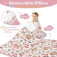 thumbnail image 3 of Pink and Blue Baseball Items Pattern Toddler Nap Mats for Kids Preschool,Sleeping Mat Bag or Kids,Toddler Sleeping Bag,Toddler Nap Mat or Daycare, 3 of 6