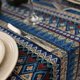thumbnail image 5 of Vintage Style Tablecloth, Cotton Linen Lace Washable Dinner Picnic Table Cloth Home Decorative Cover, Navy Blue 140*180cm, 5 of 5