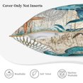 thumbnail image 5 of Kll Watercolor Sea Turtle Decorative Throw Pillow Covers Velvet Soft For Couch Sofa Bedroom Living Room Outdoor -18"X18", 5 of 8