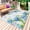 Blue Green, variant on Blue Hydrangea Outdoor Rug 5x8 Ft - Reversible Patio Rug Outdoor Camping Rugs, Rustic Wooden Butterfly Spring Floral Washable Indoor Outdoor Area Rugs, Non-Slip Outdoor Carpet Runner for Deck/Porch