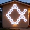 thumbnail image 7 of Weloille Solar Splicing Wall Light 1 Piece, Weatherproof Outdoor Fence Mounted Lamp, Auto Charging Decorative Ambient Light for Courtyard, Garden, Villa, Porch, Patio, Backyard Wall Decoration, 7 of 7