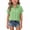 Green -BF33, variant on Dwellite Girls Button Down Shirts Summer Short Sleeve Dress Shirts School Uniform Blouse 3-15 Years Dark Purple 150