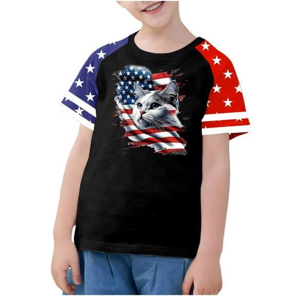 Gamivast Kids Usa Shirts for Girl 4Th Of July Shirts American Flag Short Sleeve Tshirt Patriotic Top Independence Day Outfit Black Walmart Plus Membership Recent Orders