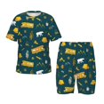 thumbnail image 1 of Balery Camping Conjunto de Pijama Infantil de Manga Corta con Estampado – Ropa de Dormir de Algodón Suave-Large, 1 of 6