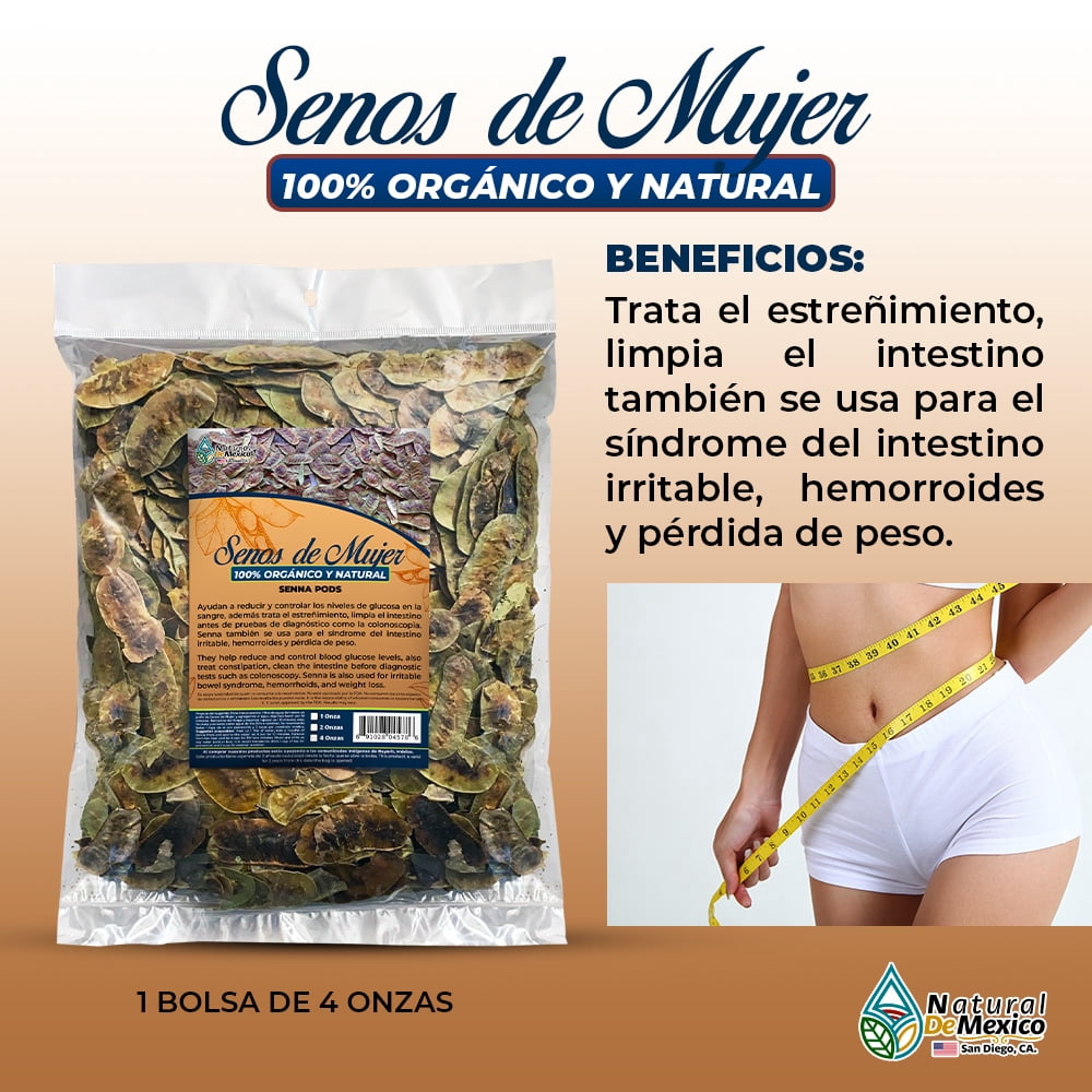 Senos de Mujer Senna Pods Vainas Hoja Sen Para limpiar el Intestino