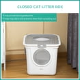 thumbnail image 5 of Enclosed Cat Litter Box with Top Entry&Front Door, Includes Scoop for Easy Cleaning, Odor-Free, White Design, 5 of 11