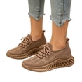 thumbnail image 6 of Domzle Women's Walking Shoes Slip On Tennis Sneakers Gym Workout Lightweight Non Slip Mesh Breathable Running Shoes for Women Light Brown, 6 of 7