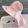 thumbnail image 2 of Sombrero de Sol para bebé, gorra de cubo con silbato para niñas y niños, cubierta de oreja para cuello al aire libre, Anti UV, gorras de playa para niños, 2 of 5