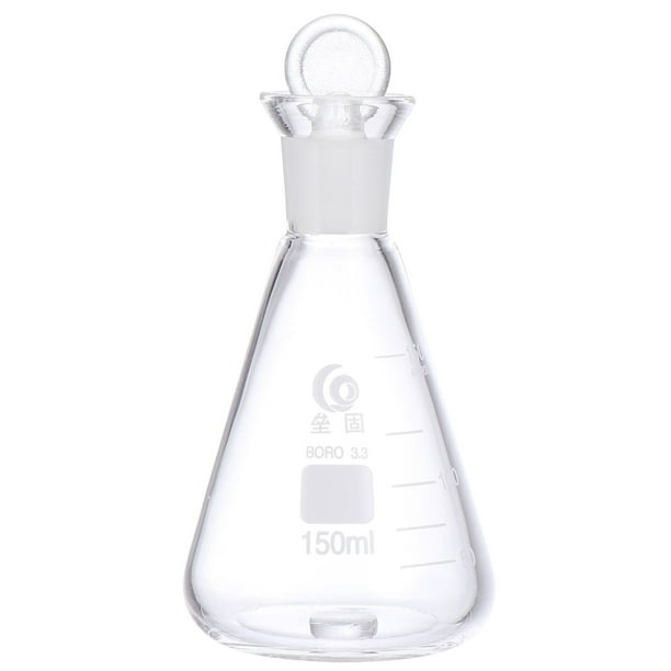 1 matraz cónico de vidrio profesional, accesorio para experimentos ...