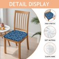 thumbnail image 2 of Blue Christmas Snowflake Seat Covers for Dining Room Chairs Set Of 4,Stretch Printed Washable Chair Seat Cover with Elastic Ties and Button,Removable Waterproof Couch Cushion Covers, 2 of 6
