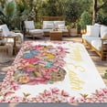 thumbnail image 2 of Easter Outdoor Rug for Patio/Deck/Porch, Non-Slip Large Area Rug 4 x 6 Ft, Spring Floral Watercolor Easter Eggs Bunny Flower Bow Indoor Outdoor Rugs Washable Area Rugs, Camping Rug Carpet Runner, 2 of 8