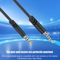 thumbnail image 4 of Cable de Auriculares Negro, TPE Enchufe Chapado en Oro de 3,5 mm a 3,5 mm Cable Anti-interferencia Plug and Play Juego de Auriculares para Logitech A10 Amonsee No, 4 of 5