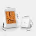 thumbnail image 2 of Labymos Indoor & Outdoor Hygrometer Thermometer with Orange Backlight LCD Display Max/Min Value Desk Electronic, 2 of 7