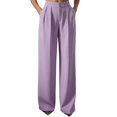 thumbnail image 2 of Straight Leg Dress Pants Women Casual Work Trousers Office Slacks for Women, 2 of 7