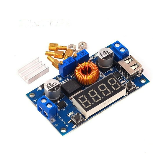 1.2-34V 5A DC-DC Step-down CC/CV XL4015 Battery Charger LED Driver with Volt, Amp & Power Meter