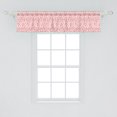 thumbnail image 2 of Ambesonne Vintage Window Valance, Ornamental Design of Swirled Floral Pattern with Dotted Lines on Coral Backdrop, Curtain Valance for Kitchen Bedroom Decor with Rod Pocket, 54" X 12", Coral White, 2 of 3