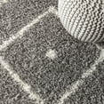 thumbnail image 6 of JONATHAN Y MERCER SHAG Mercer Shag Plush Tassel Moroccan Diamond Gray/Cream 3 ft. x 5 ft. Area Rug (MCR105C-3), 6 of 9