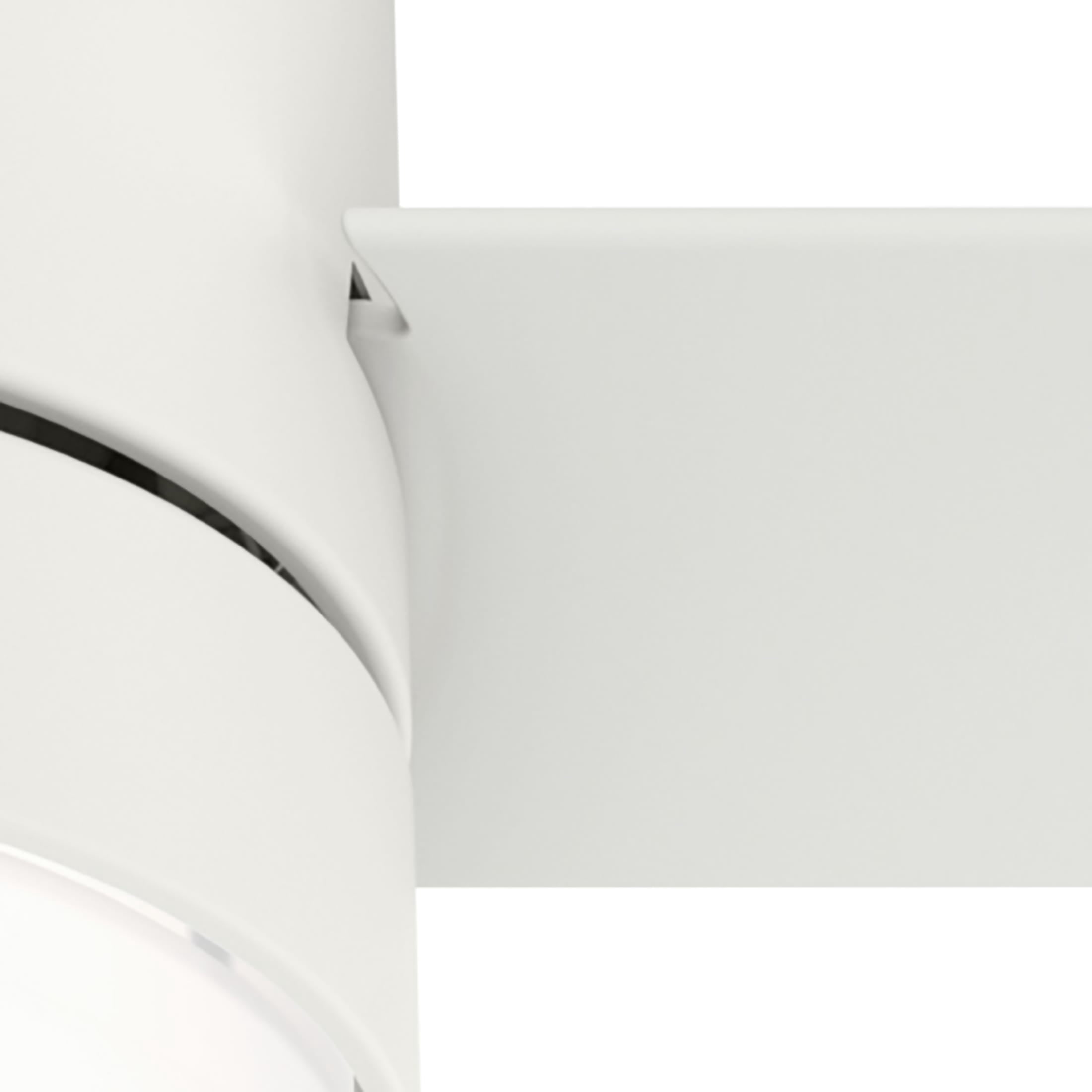 Hunter 52 inch Outdoor or Indoor Ceiling Fan with LED Light and Remote Control - Low Profile Mount Ceiling Fan, 3 Blades, For Patio, Porch, Garage, or Living Room, Quiet - Gilmour 51840, Matte White