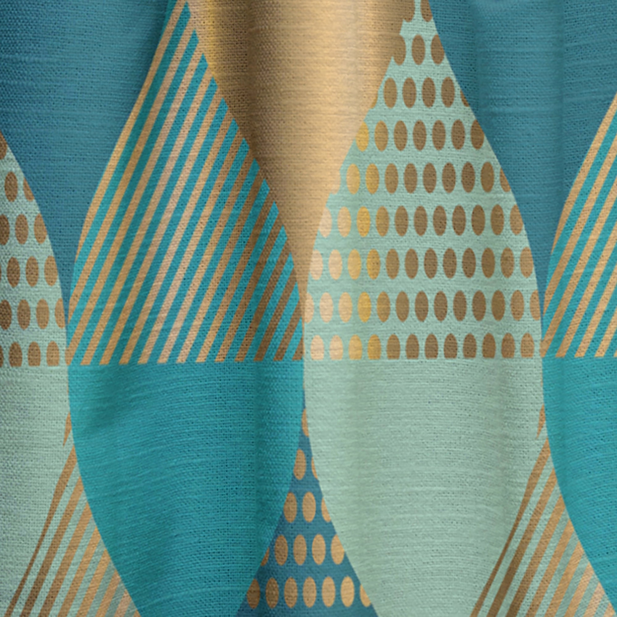 Designart 'Luxury Retro Pattern Drops II' Mid-Century Modern Curtain Panel