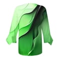 thumbnail image 5 of Hauts à Manches Longues pour Femmes Liquidation Mode Imprimée Décontractée Col en V Manches Trois/4 Sept Parties T-Shirt Ample Blouse Hauts Manches Longues pour Femmes Tendance, 5 of 5