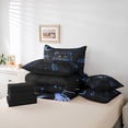 thumbnail image 6 of Castle Fairy Wildlife Wolf 7 Pieces Bedding Comforter Set,Starry Sky Full Bedding Set Lightweight,Black Blue Fitted Sheet Flat Sheet,Breathable Botanical Home Decor,Reversible, 6 of 8