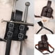 thumbnail image 3 of Accesorios de fotografía de funda, soporte material cuero PU temática, accesorios de disfraz de Halloween, de escenario, Negro Yotijar Vaina de espada doble, 3 of 6