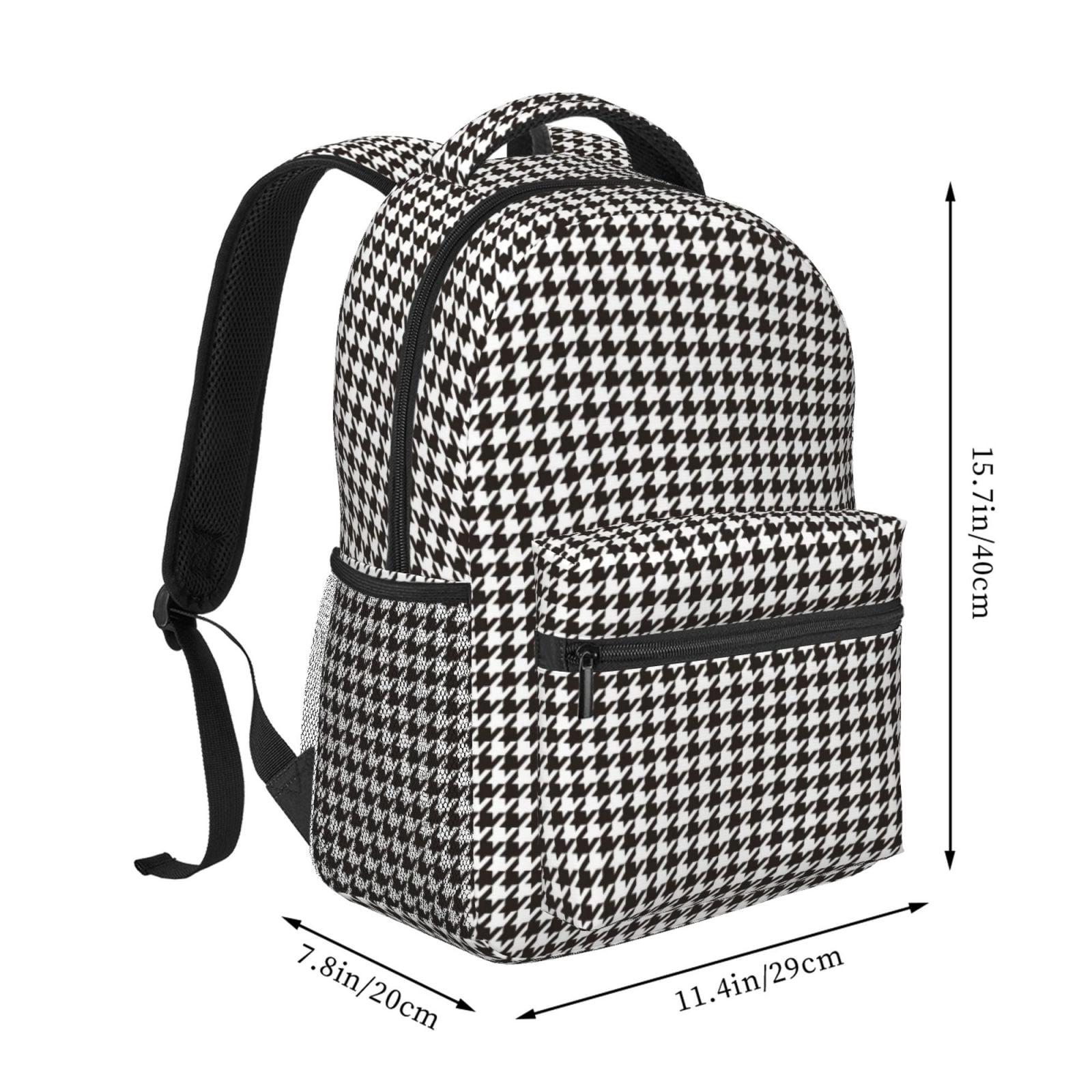 Goldbergh Ski Backpack Black White Houndstooth Mini Backpack Used Amazon.com: WEVIBOFU Black White Checkered Women Mini  main image 3