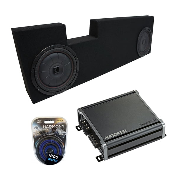 01-14 Ford F250 F350 Crew Truck Kicker CompVT CVT12 Dual 12 Sub Box CXA800.1