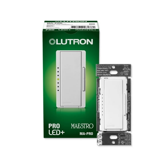 Interruptor de intensidad Lutron Maestro PRO LED+ Tap 250W blanco