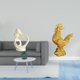 thumbnail image 2 of Estatua abstracta,Estatua de resina,decoración para el hogar,escultura de pareja,Escultura de pollo,Escultura de gallina,decoración para el hogar,figura de gallo,Figura decorativa de, 2 of 8