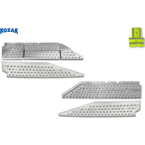 KOZAK Front Fairing Upper and Lower Steps Assembly Full Set fits Right Passenger & Left Driver Side 4 Pcs Compatible with Kenworth T680 Next Gen 2022